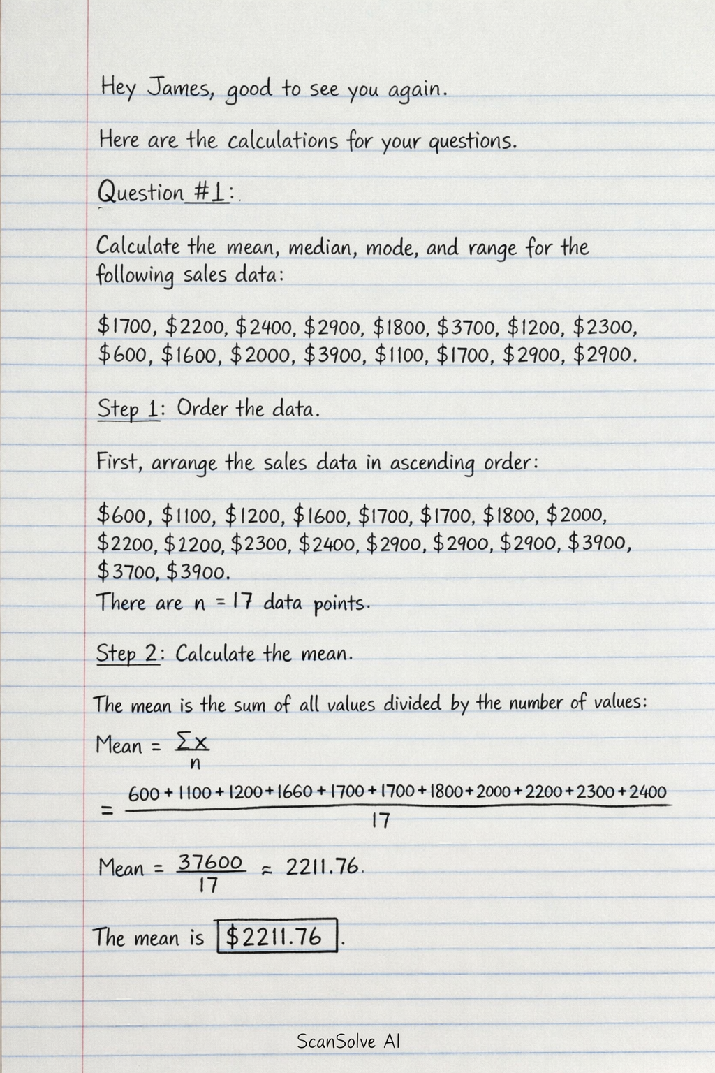 Handwritten step-by-step solution preview