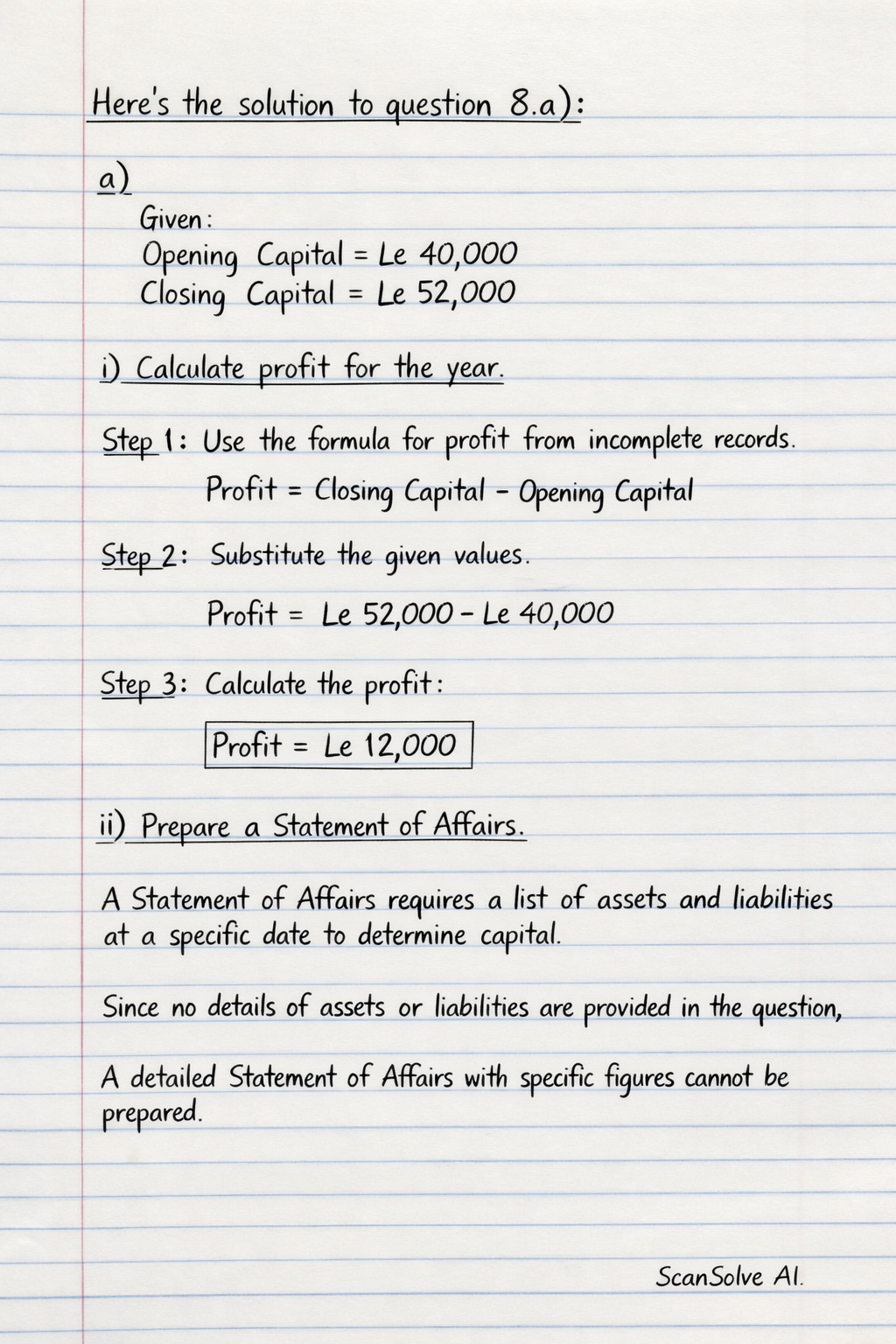 Handwritten step-by-step solution preview