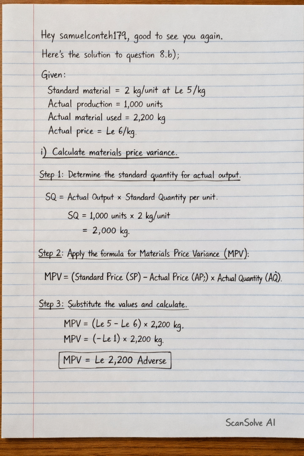 Handwritten step-by-step solution preview