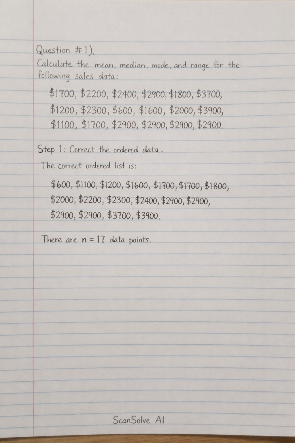 Handwritten step-by-step solution preview