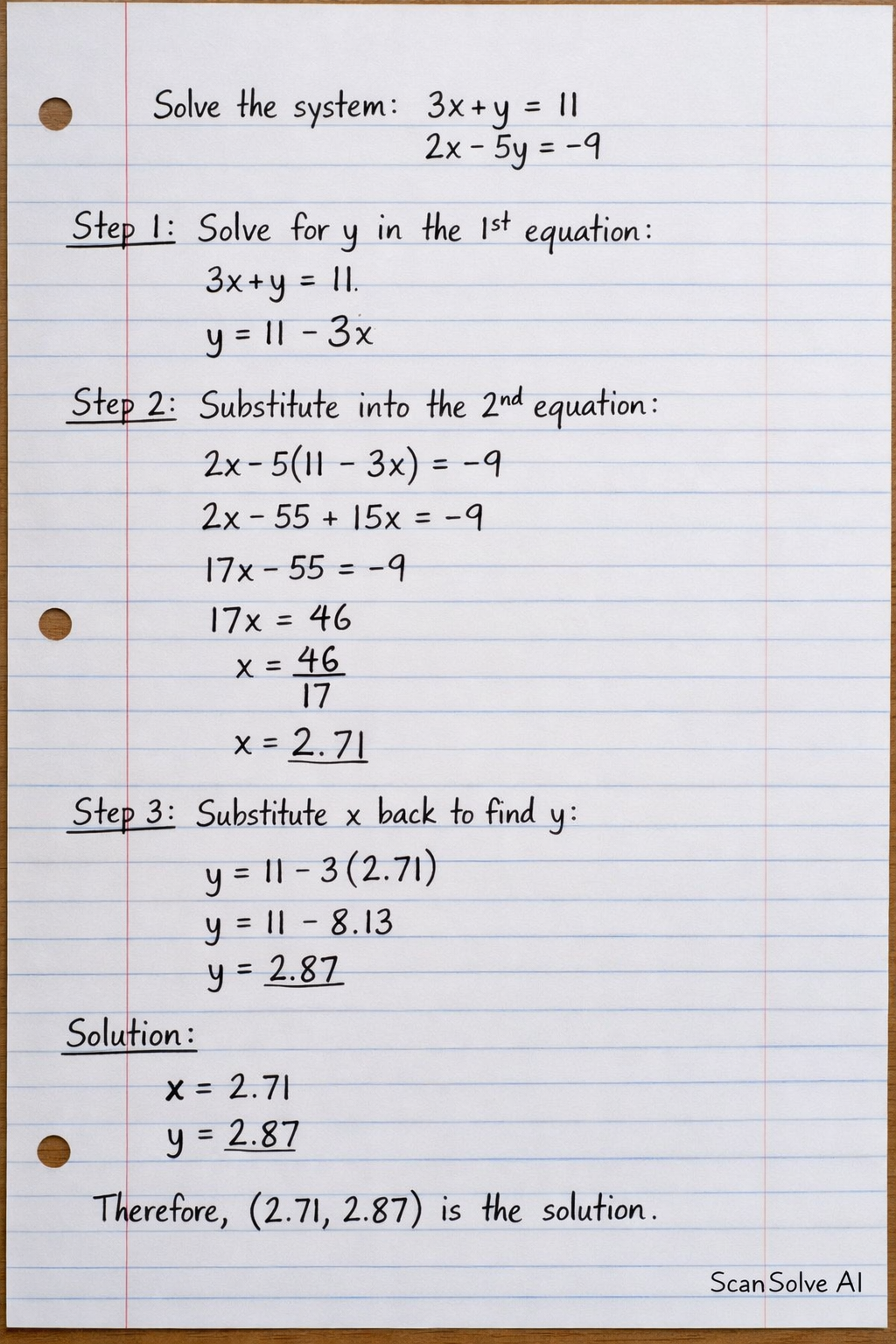 Handwritten step-by-step solution preview