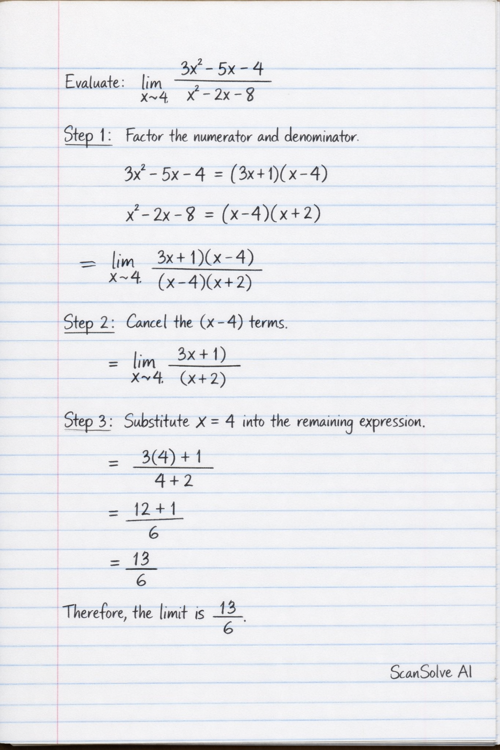 Handwritten step-by-step solution preview