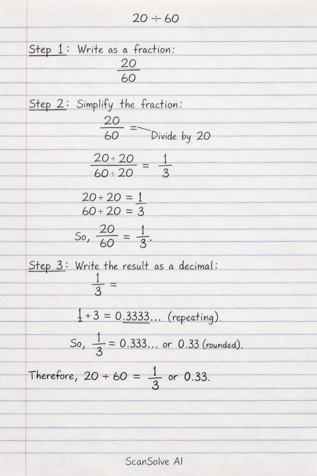 Handwritten step-by-step solution preview