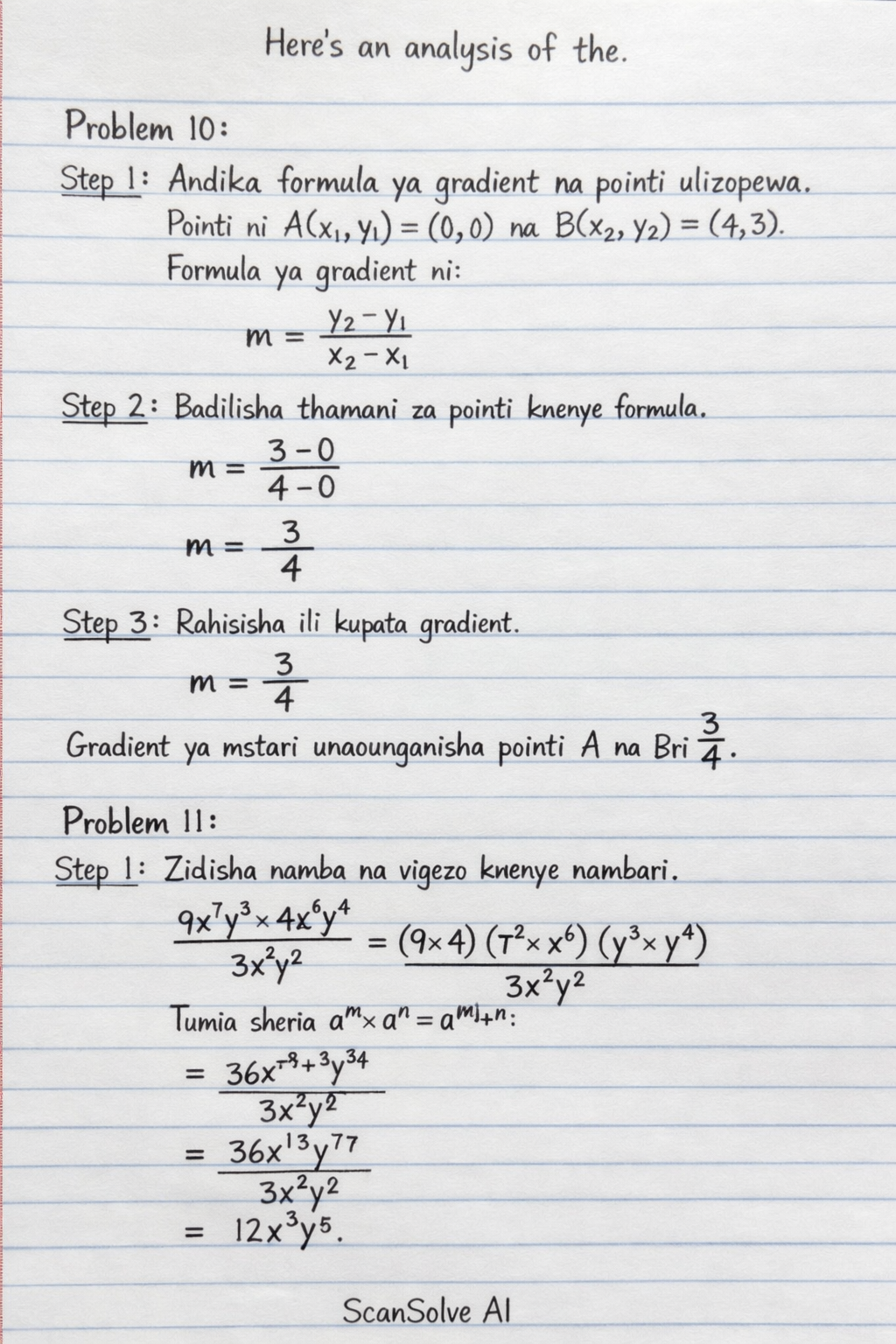 Handwritten step-by-step solution preview