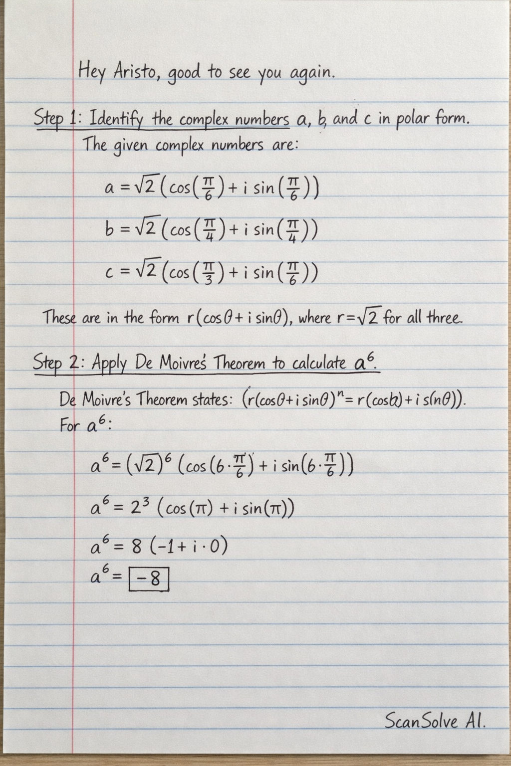Handwritten step-by-step solution preview