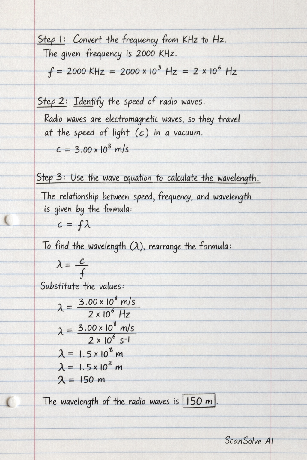 Handwritten step-by-step solution preview
