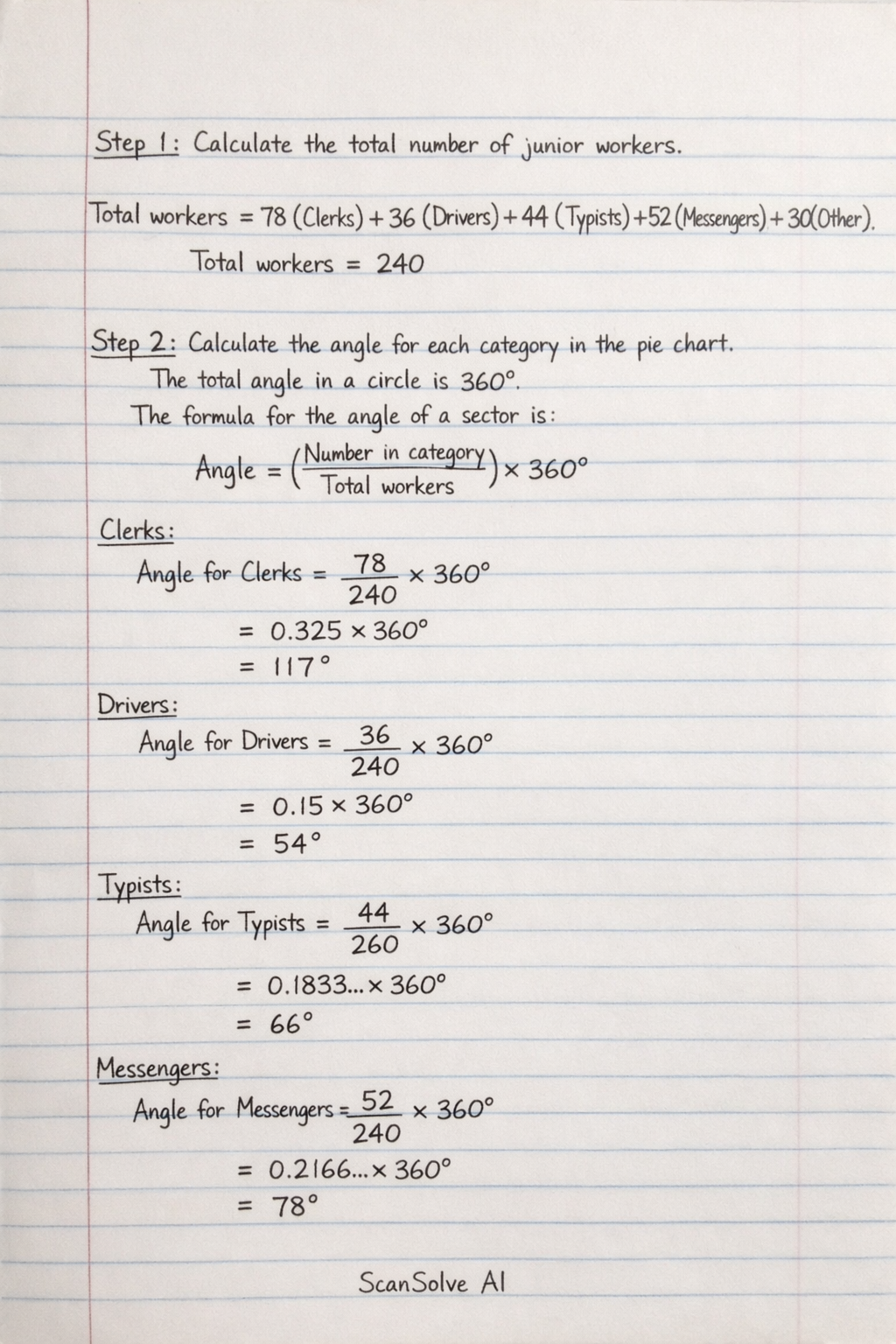 Handwritten step-by-step solution preview