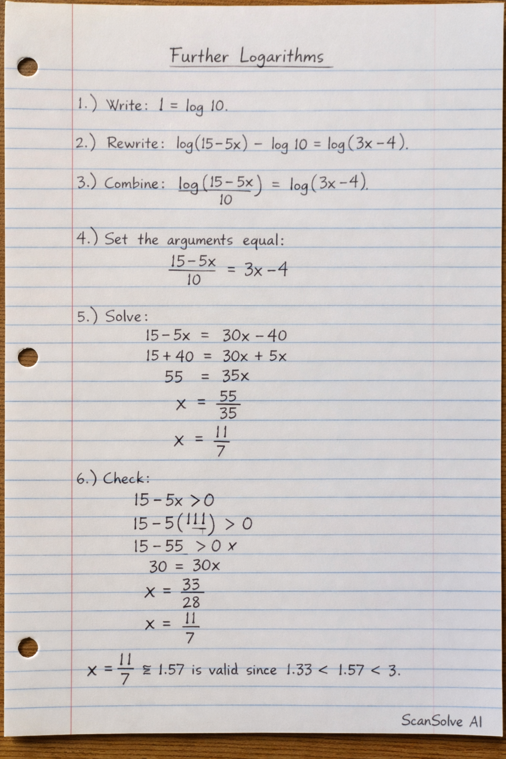 Handwritten step-by-step solution preview