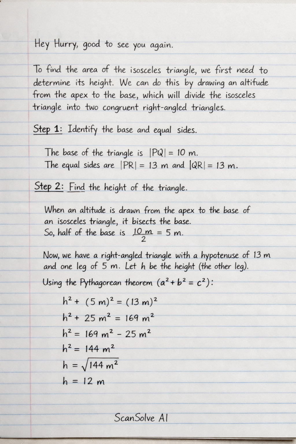 Handwritten step-by-step solution preview