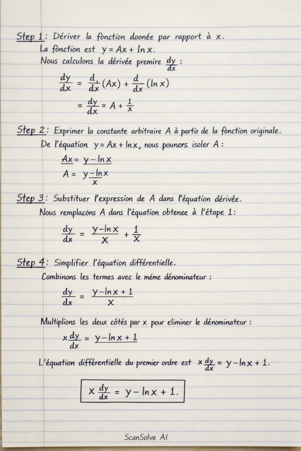 Handwritten step-by-step solution preview