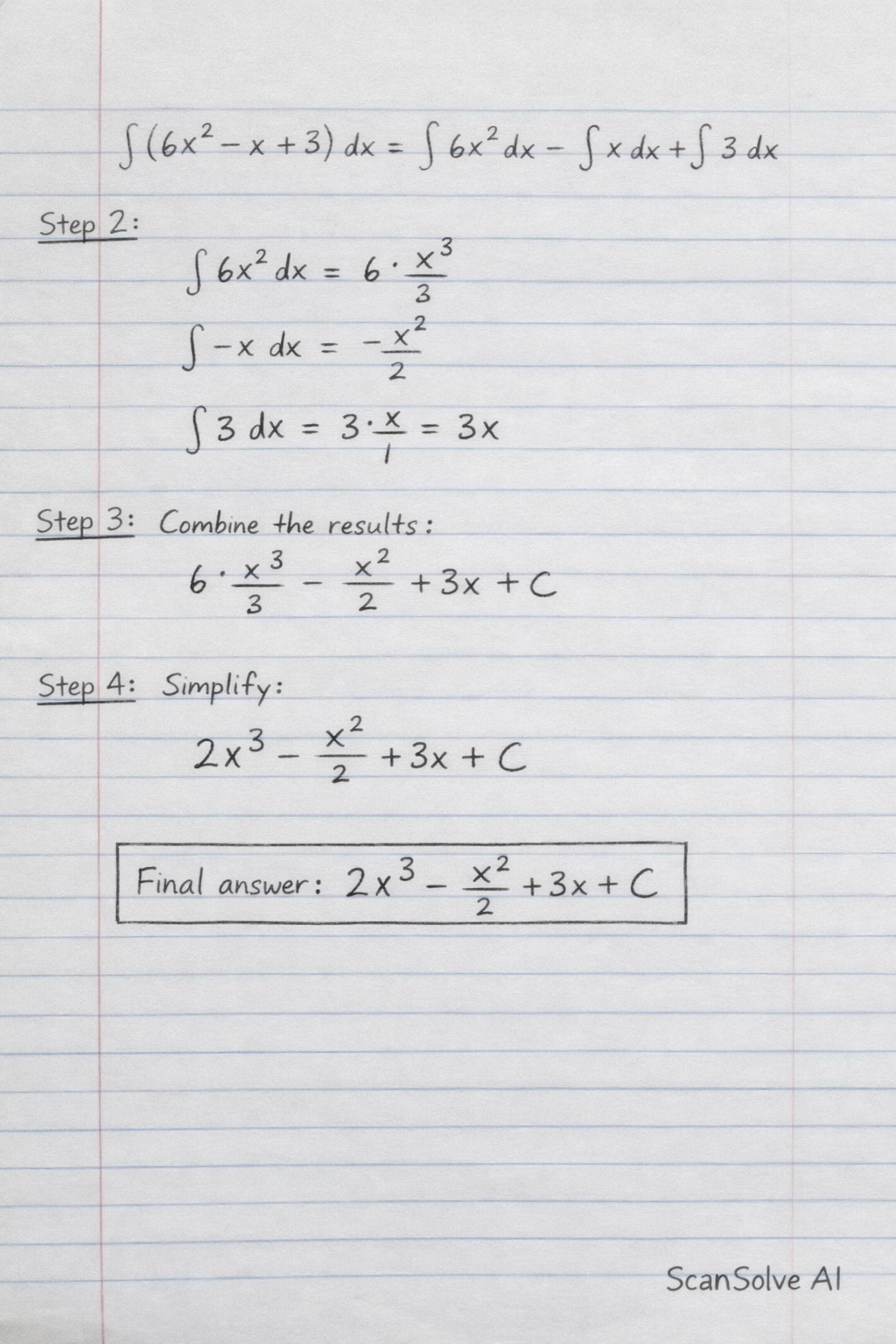 Handwritten step-by-step solution preview