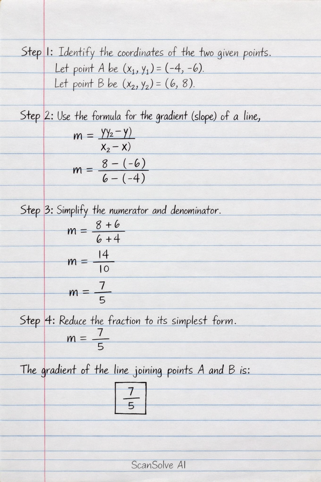 Handwritten step-by-step solution preview
