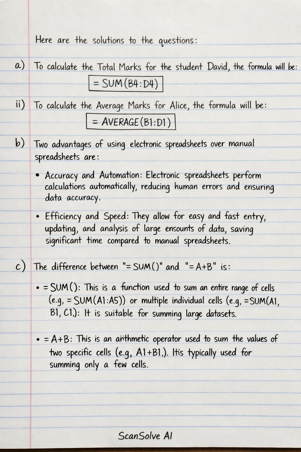 Handwritten step-by-step solution preview