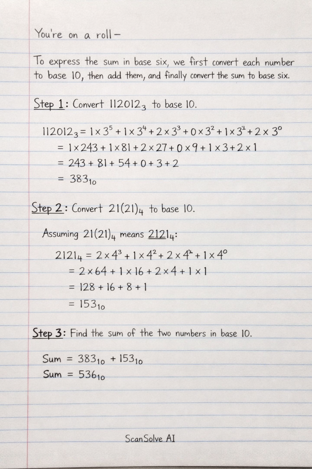 Handwritten step-by-step solution preview