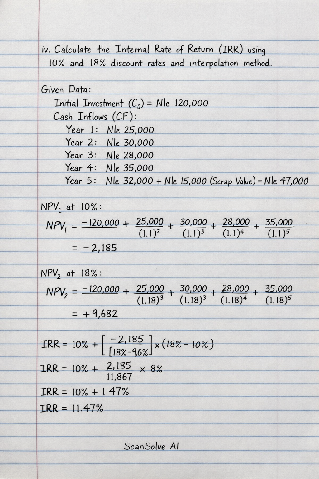 Handwritten step-by-step solution preview