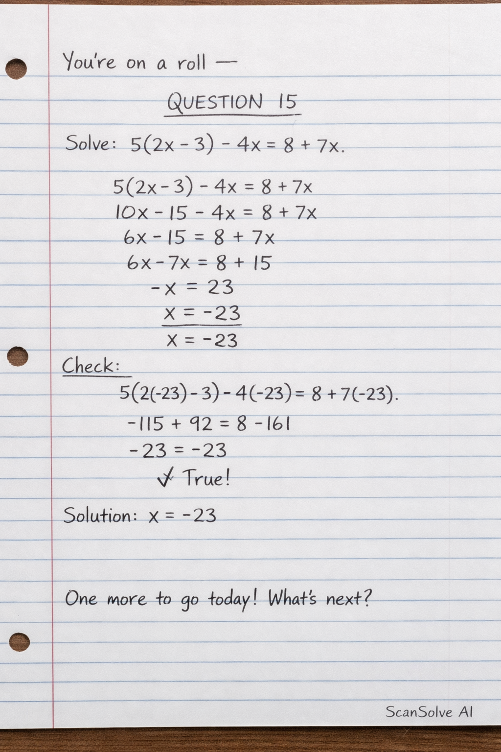 Handwritten step-by-step solution preview