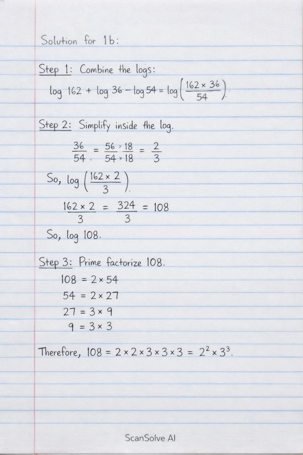 Handwritten step-by-step solution preview