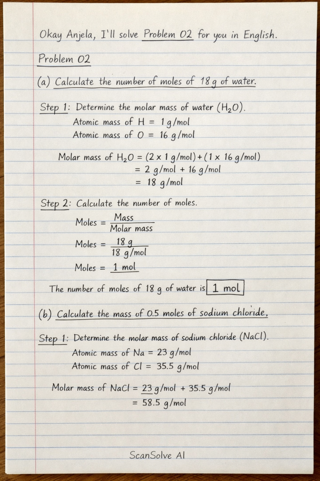 Handwritten step-by-step solution preview