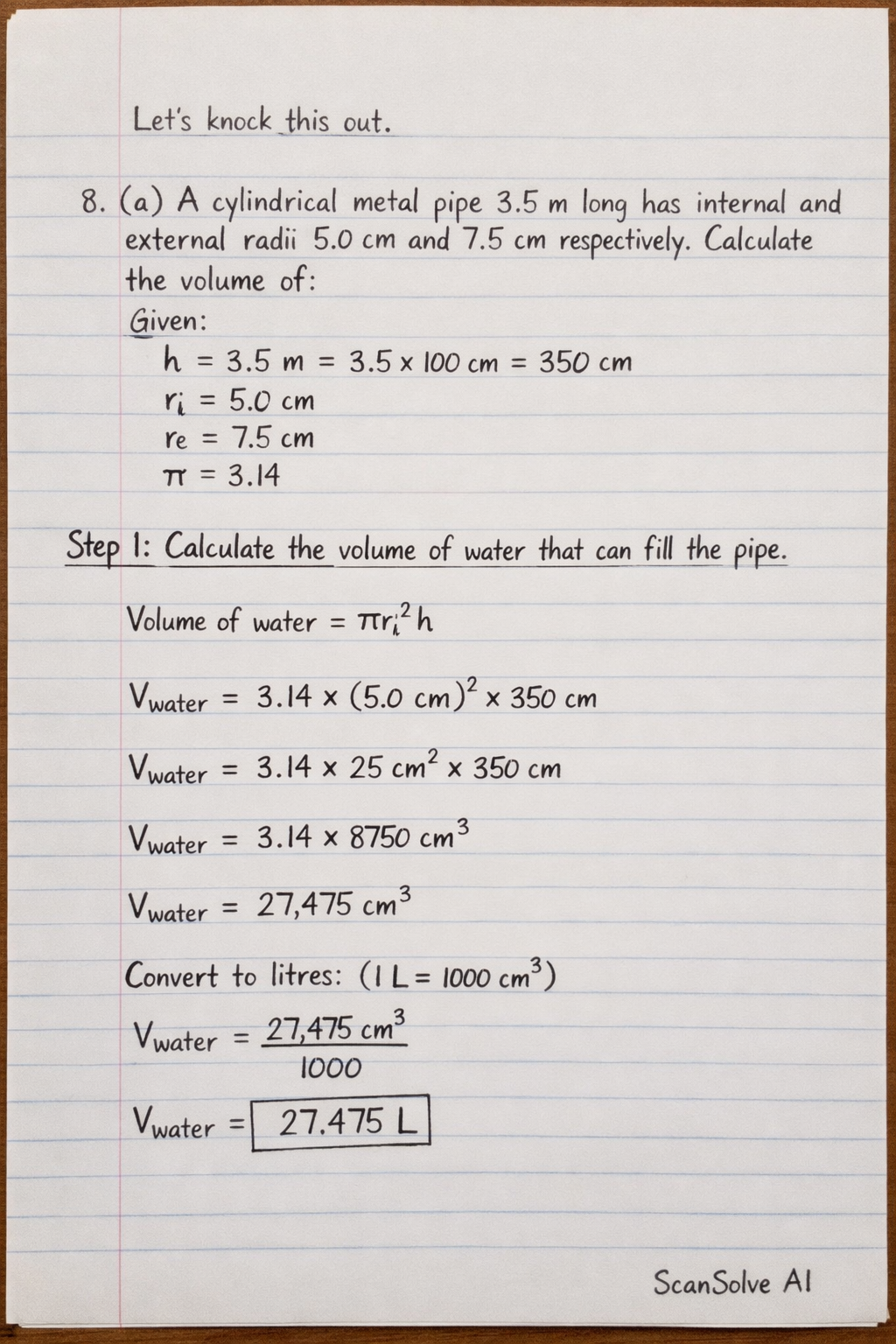 Handwritten step-by-step solution preview