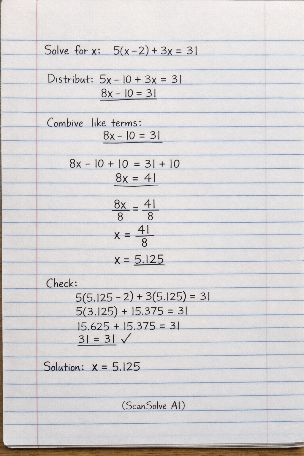 Handwritten step-by-step solution preview