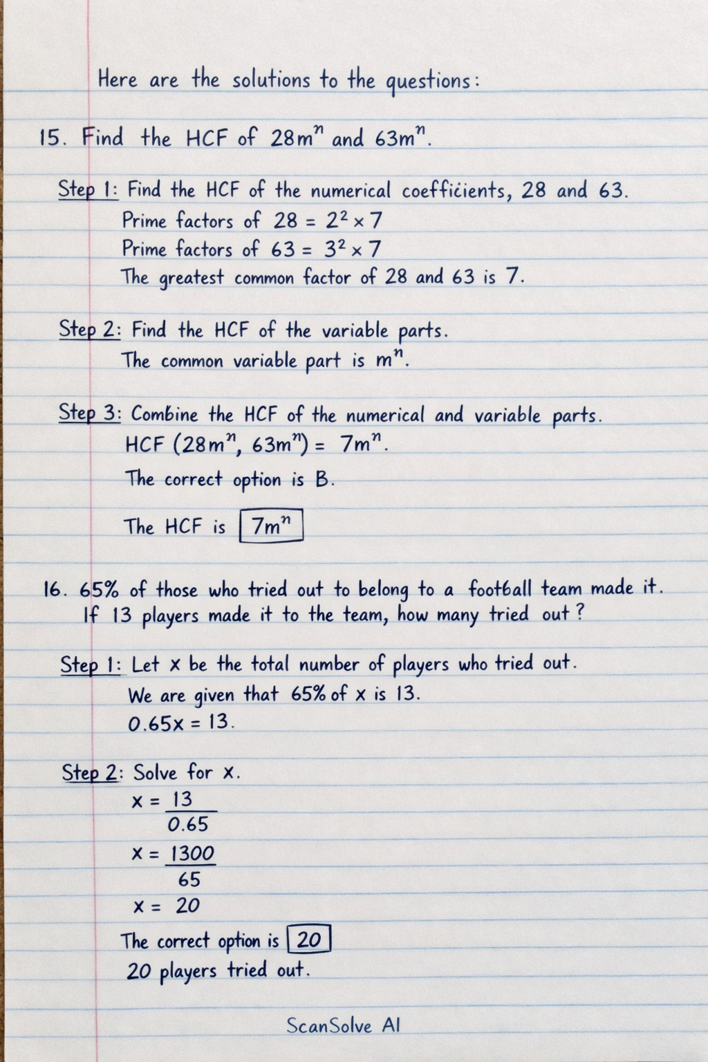 Handwritten step-by-step solution preview