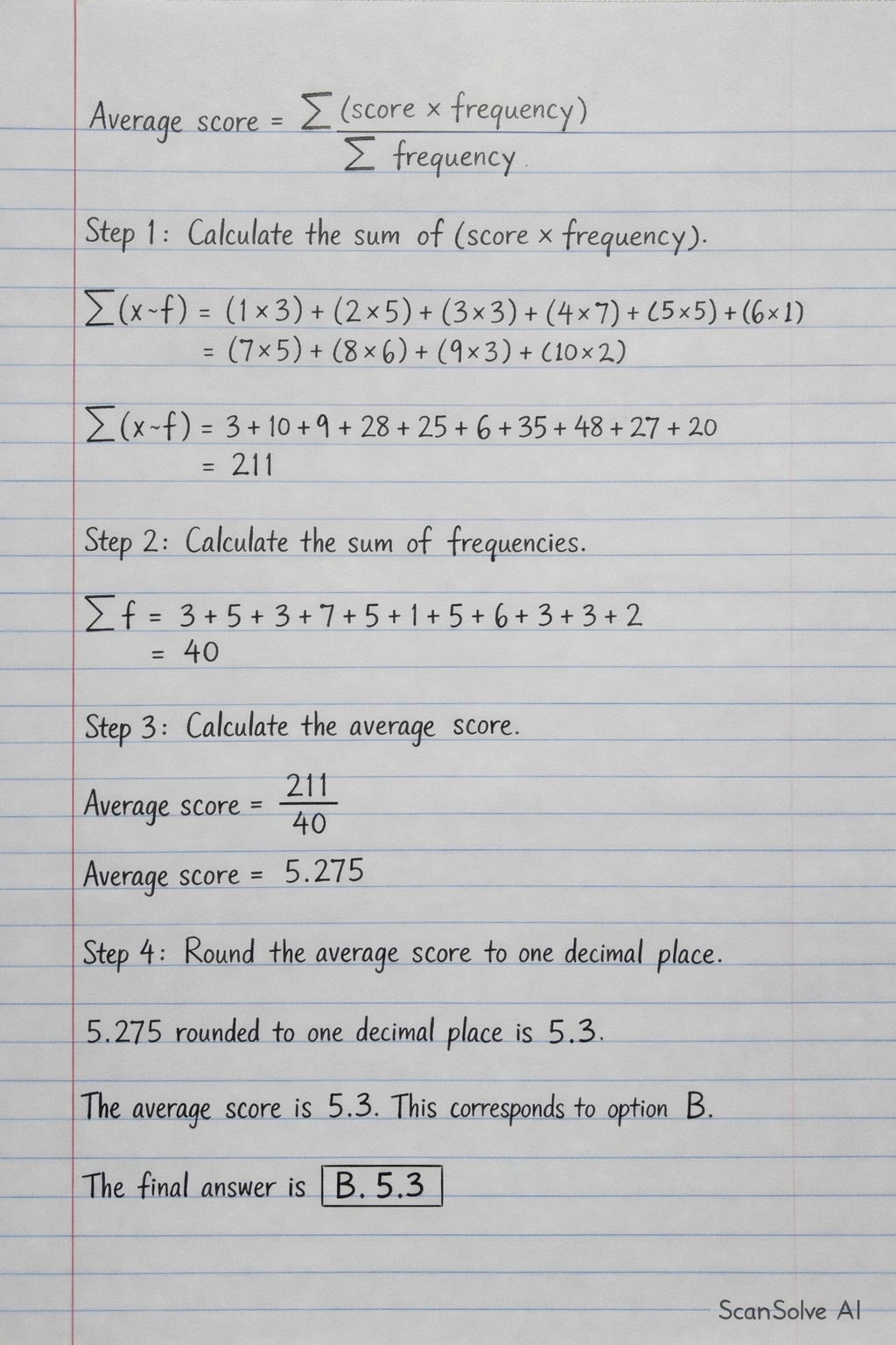 Handwritten step-by-step solution preview