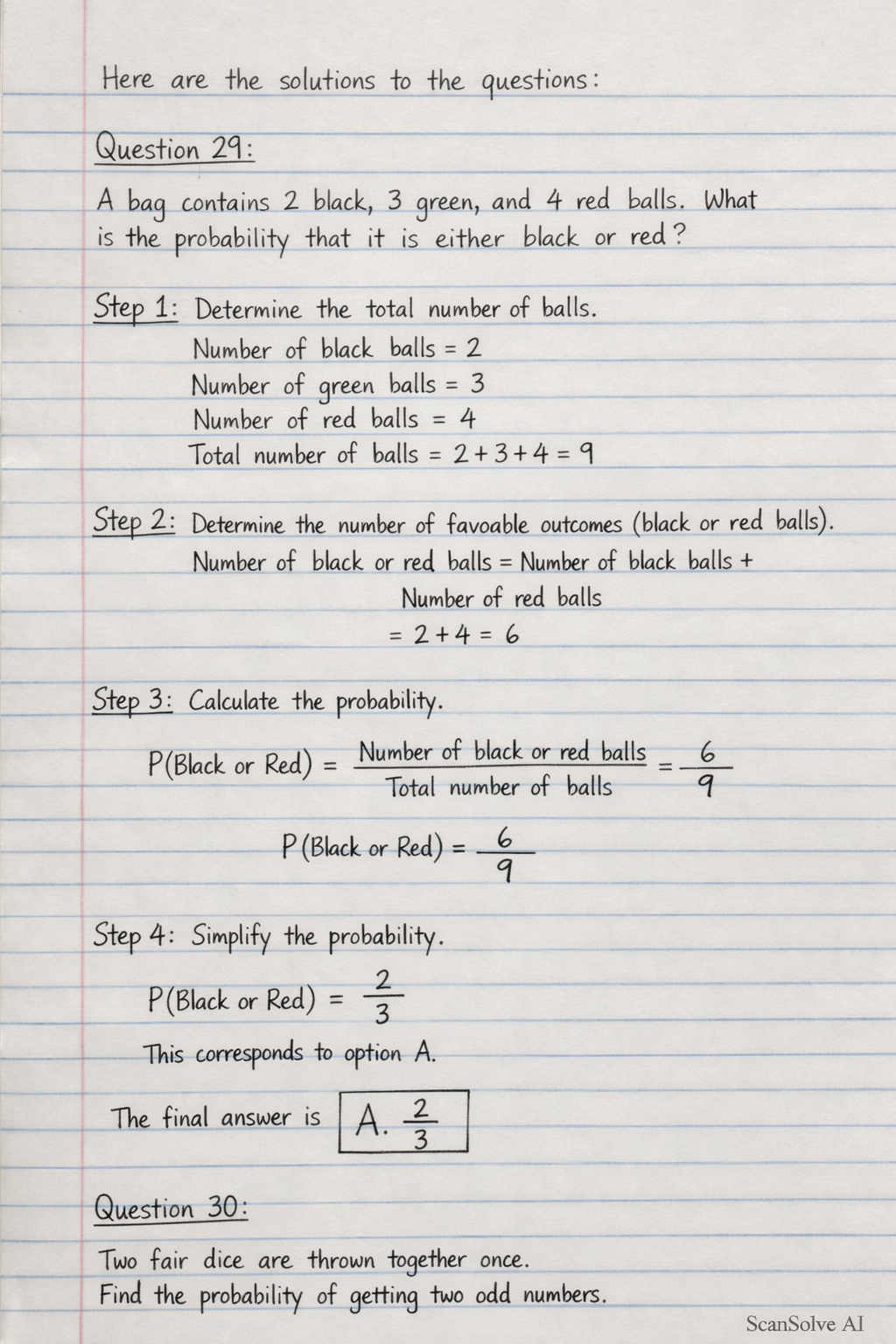 Handwritten step-by-step solution preview