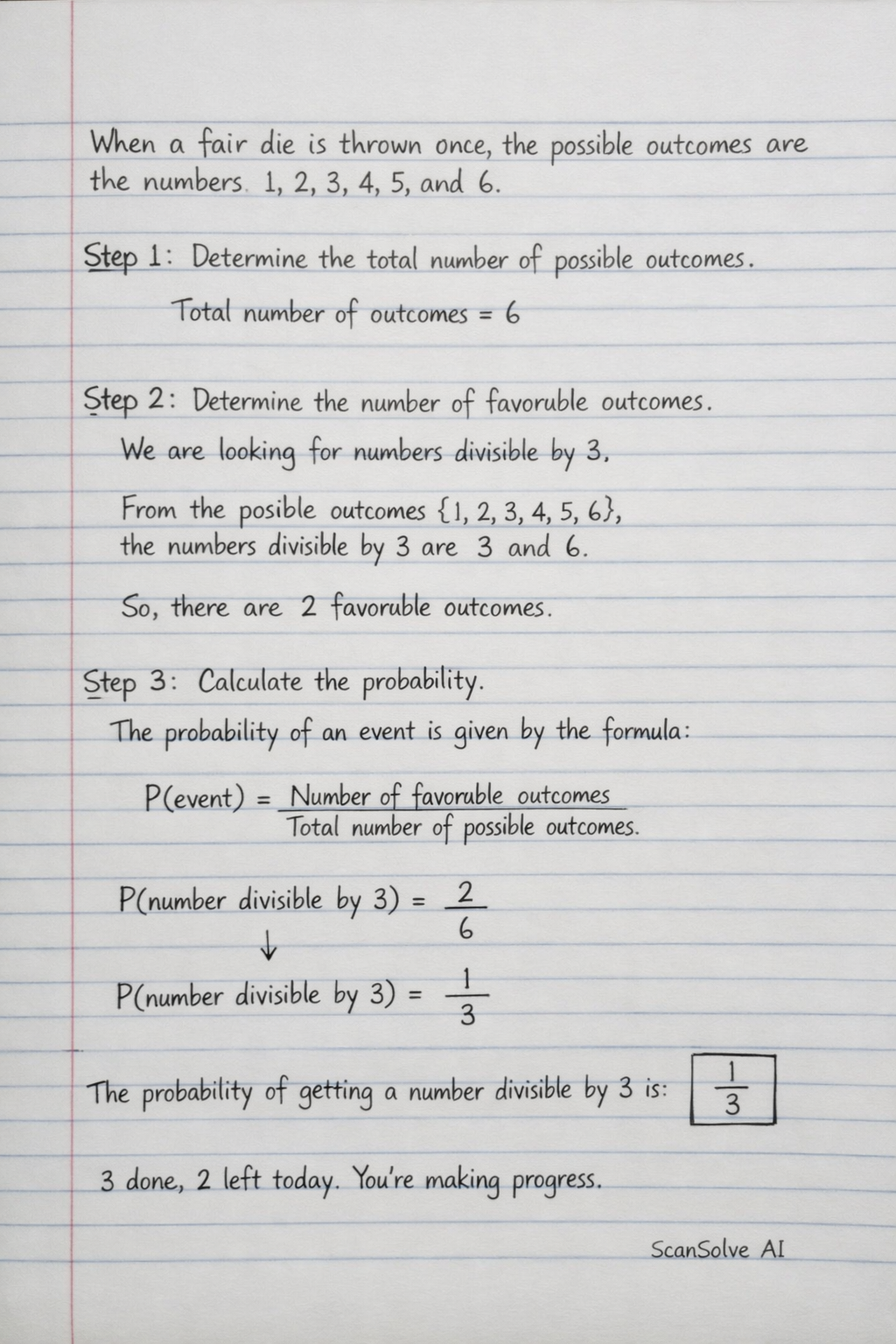 Handwritten step-by-step solution preview