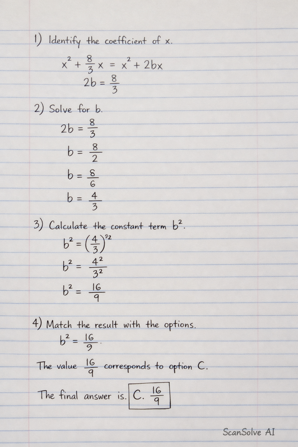 Handwritten step-by-step solution preview