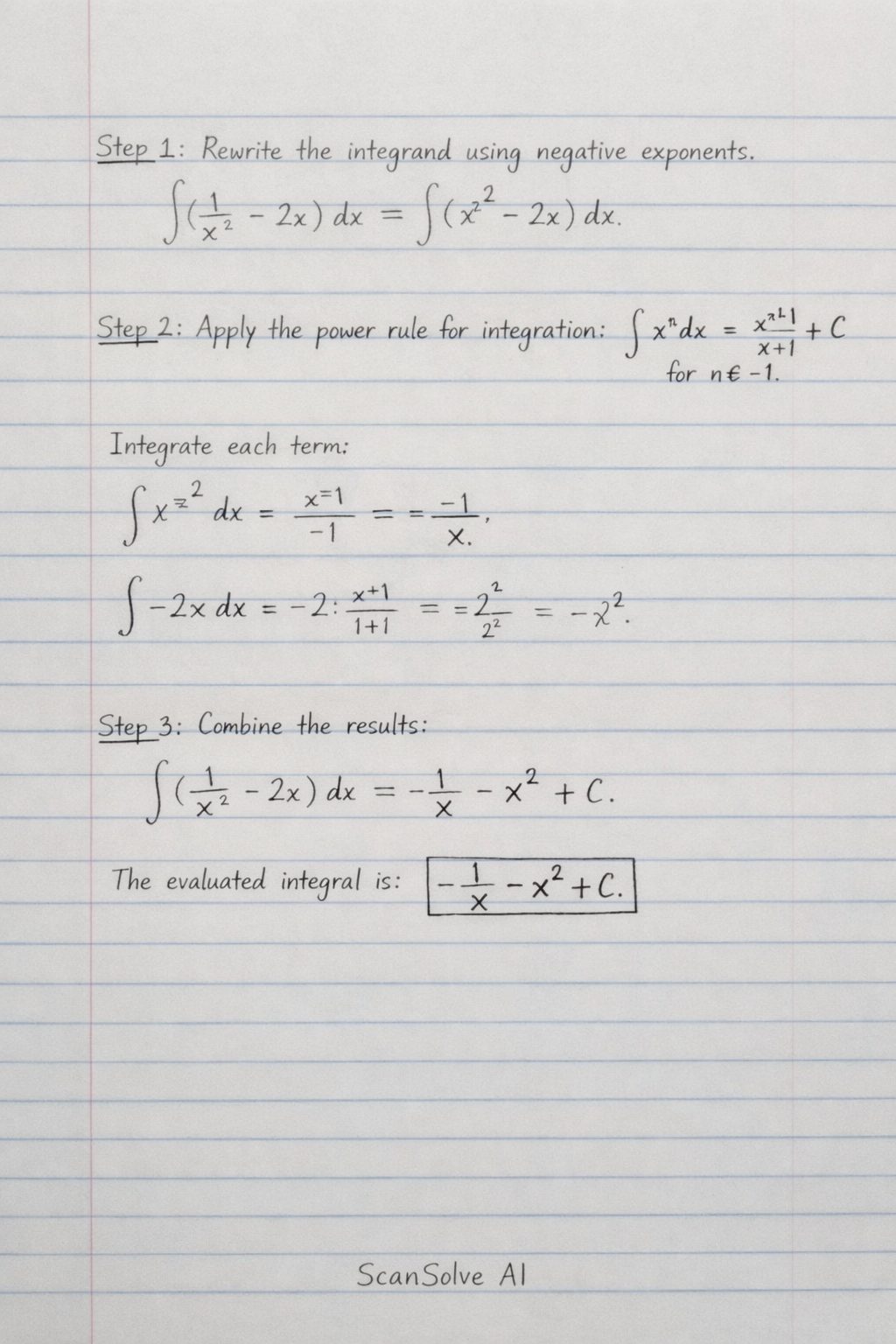 Handwritten step-by-step solution preview