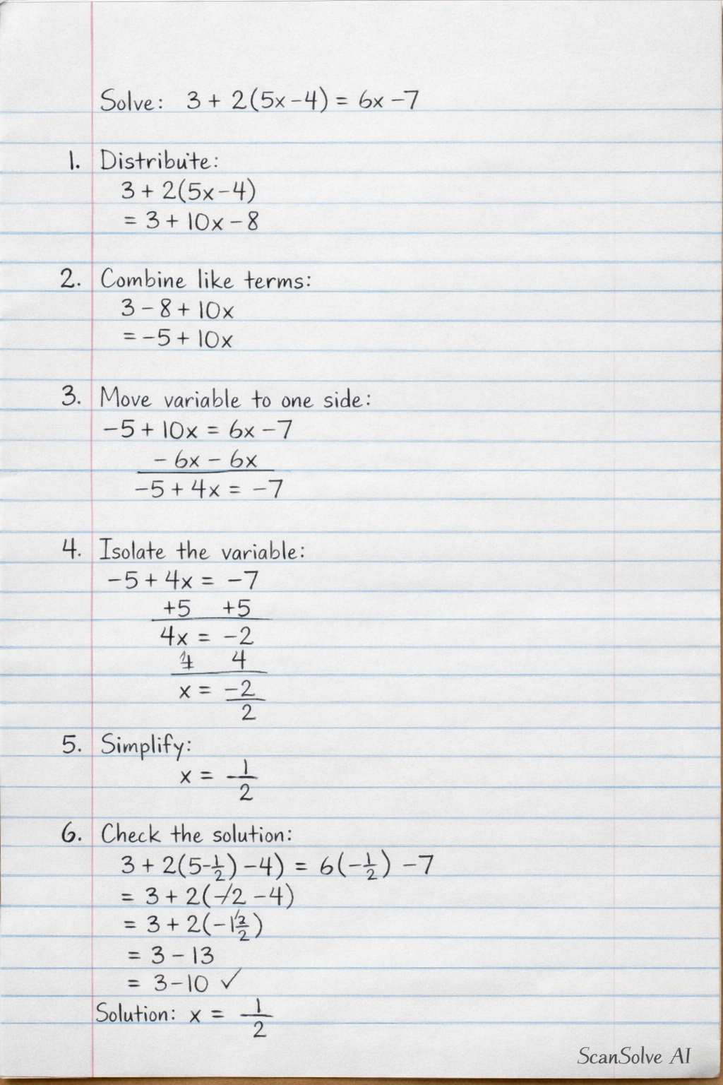 Handwritten step-by-step solution preview