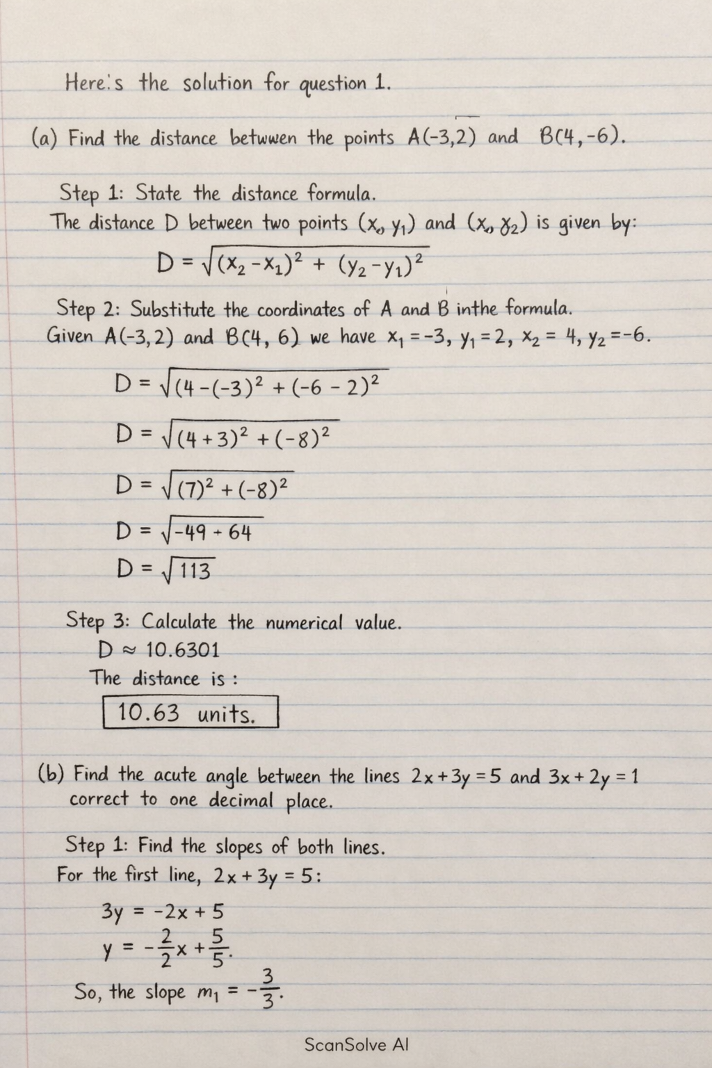 Handwritten step-by-step solution preview