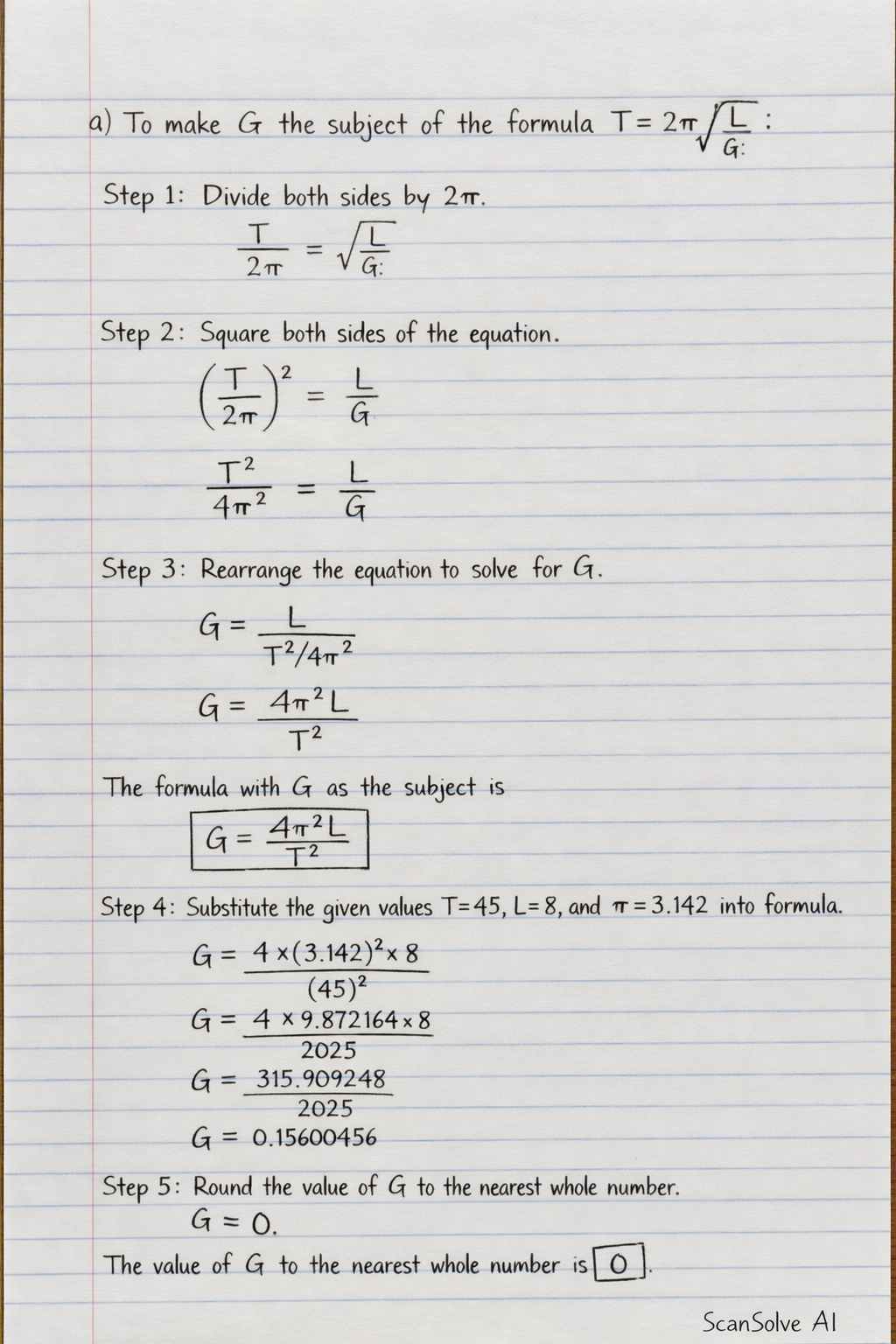 Handwritten step-by-step solution preview