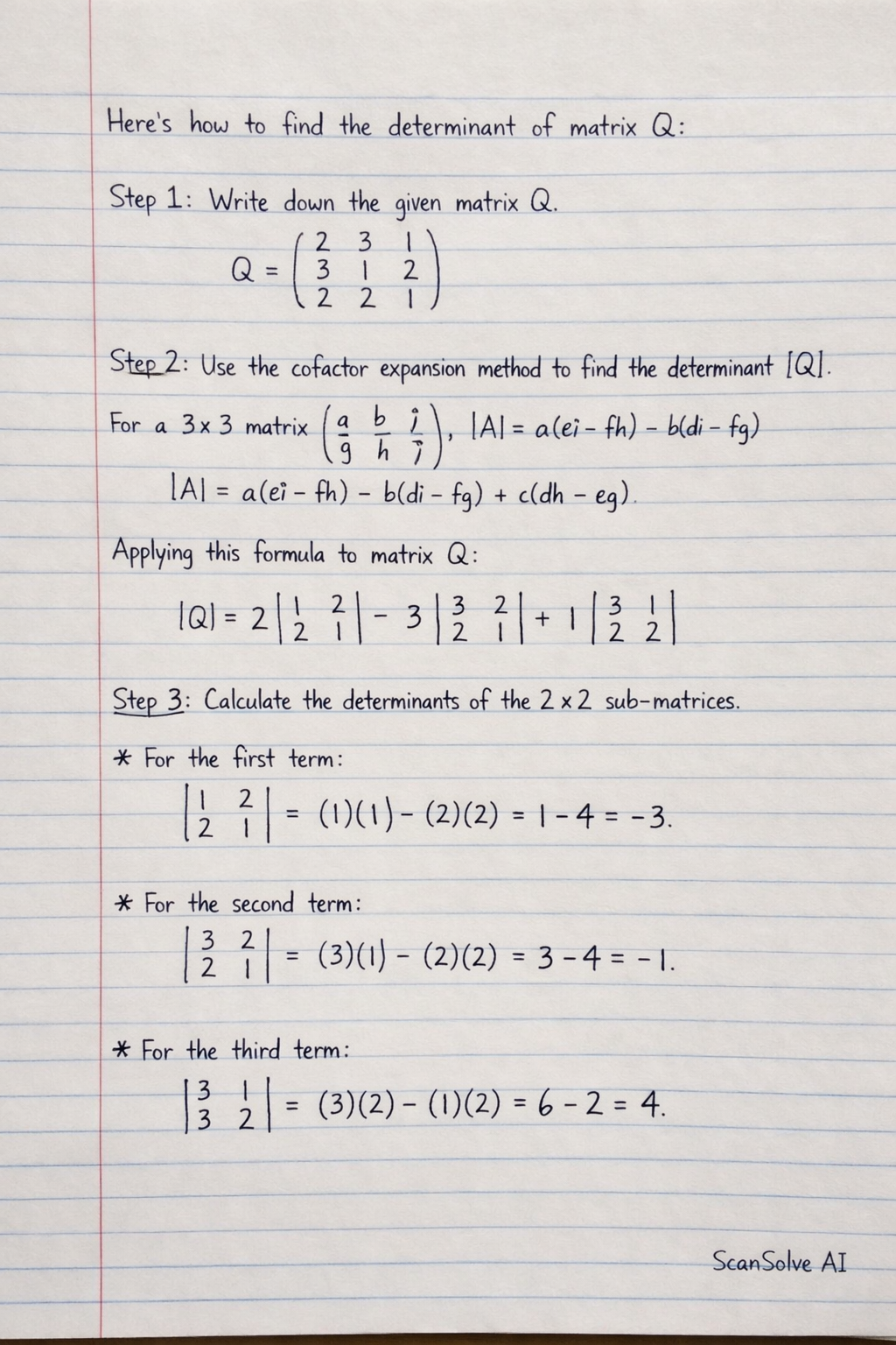 Handwritten step-by-step solution preview