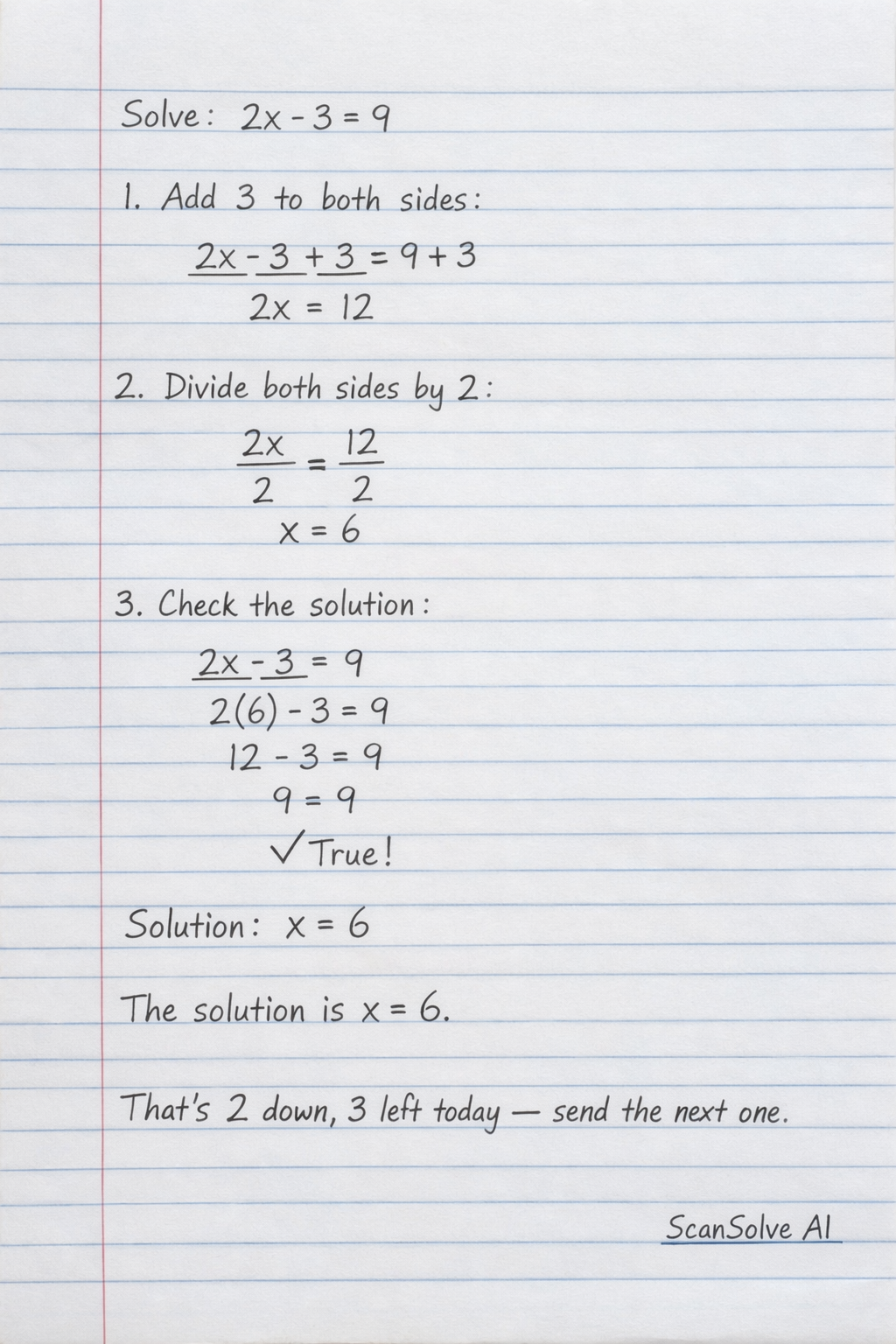 Handwritten step-by-step solution preview