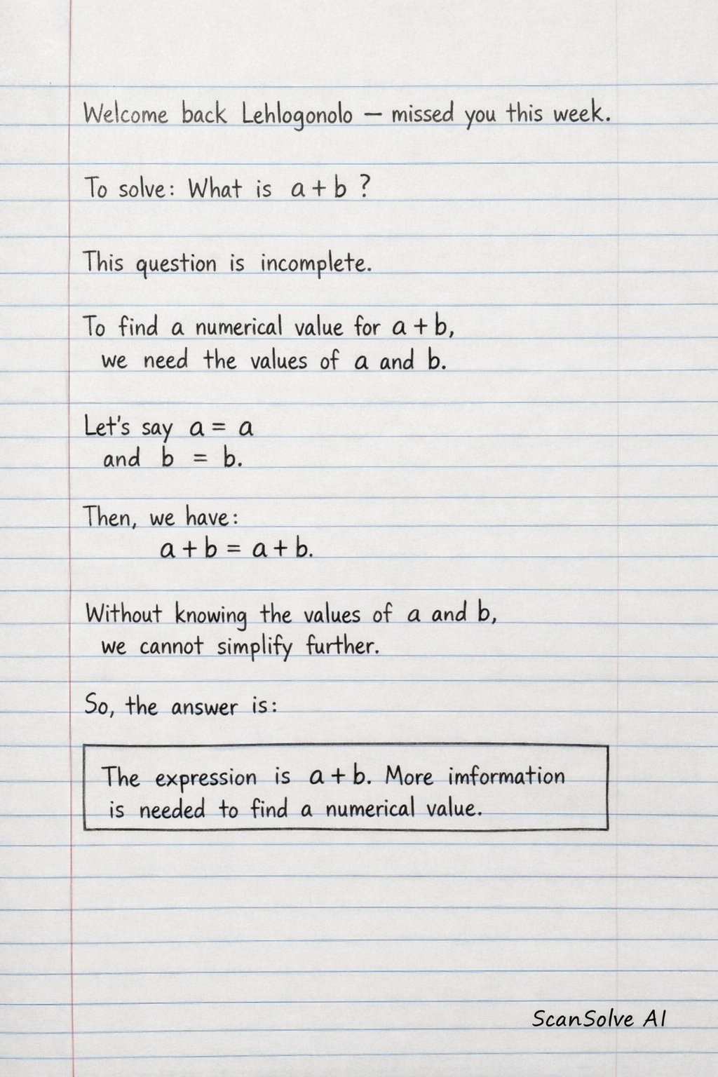 Handwritten step-by-step solution preview
