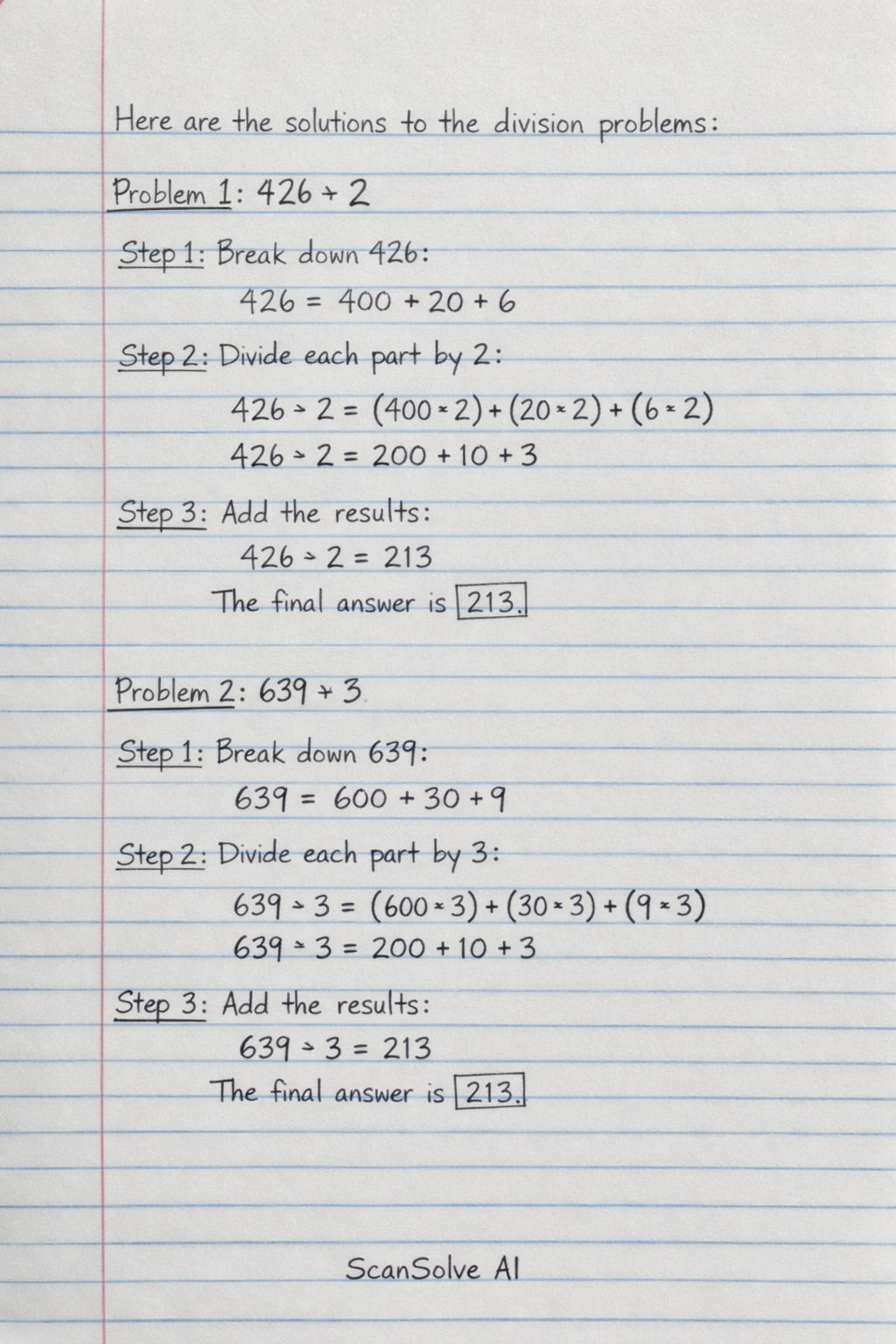 Handwritten step-by-step solution preview