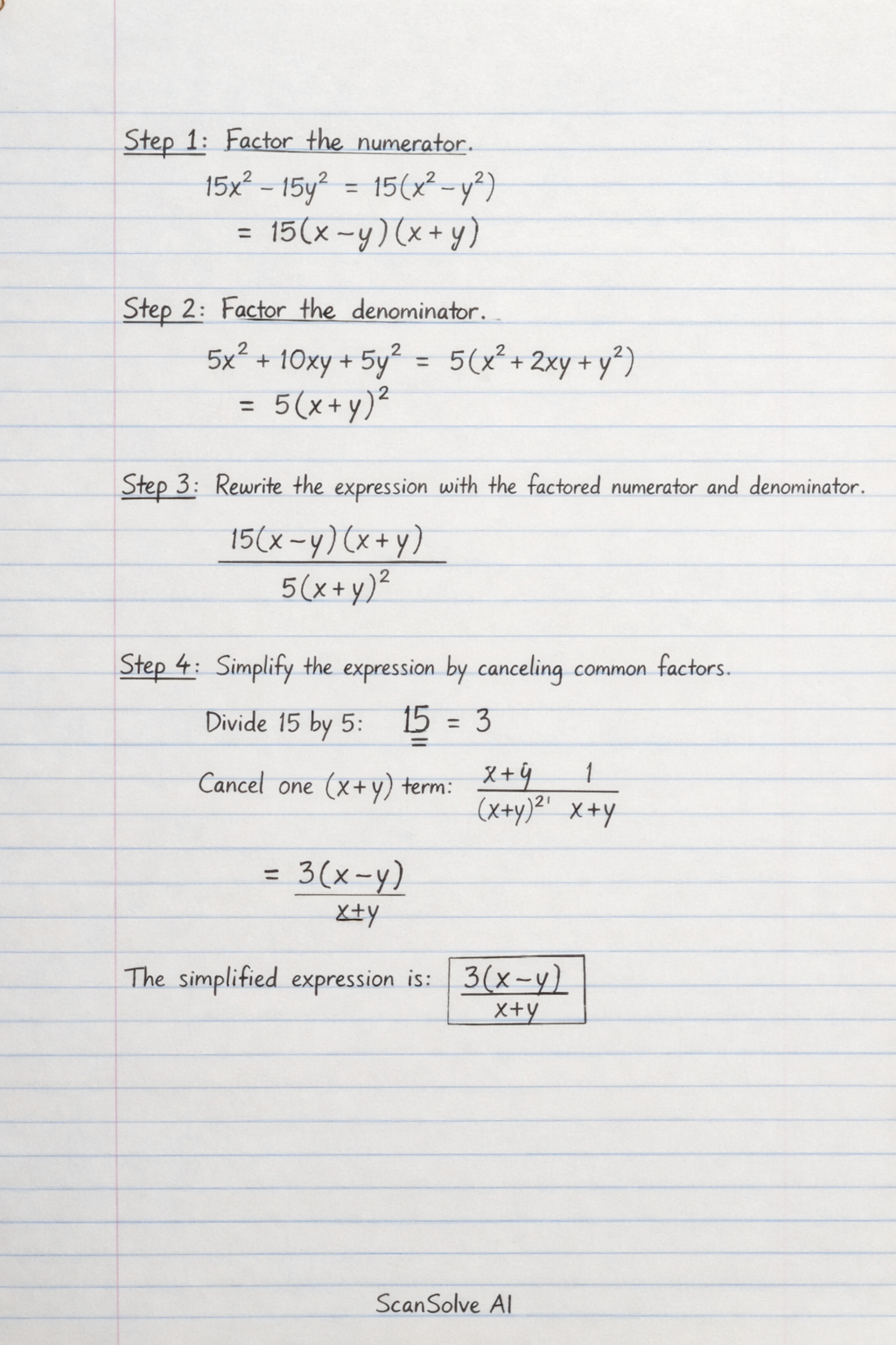 Handwritten step-by-step solution preview