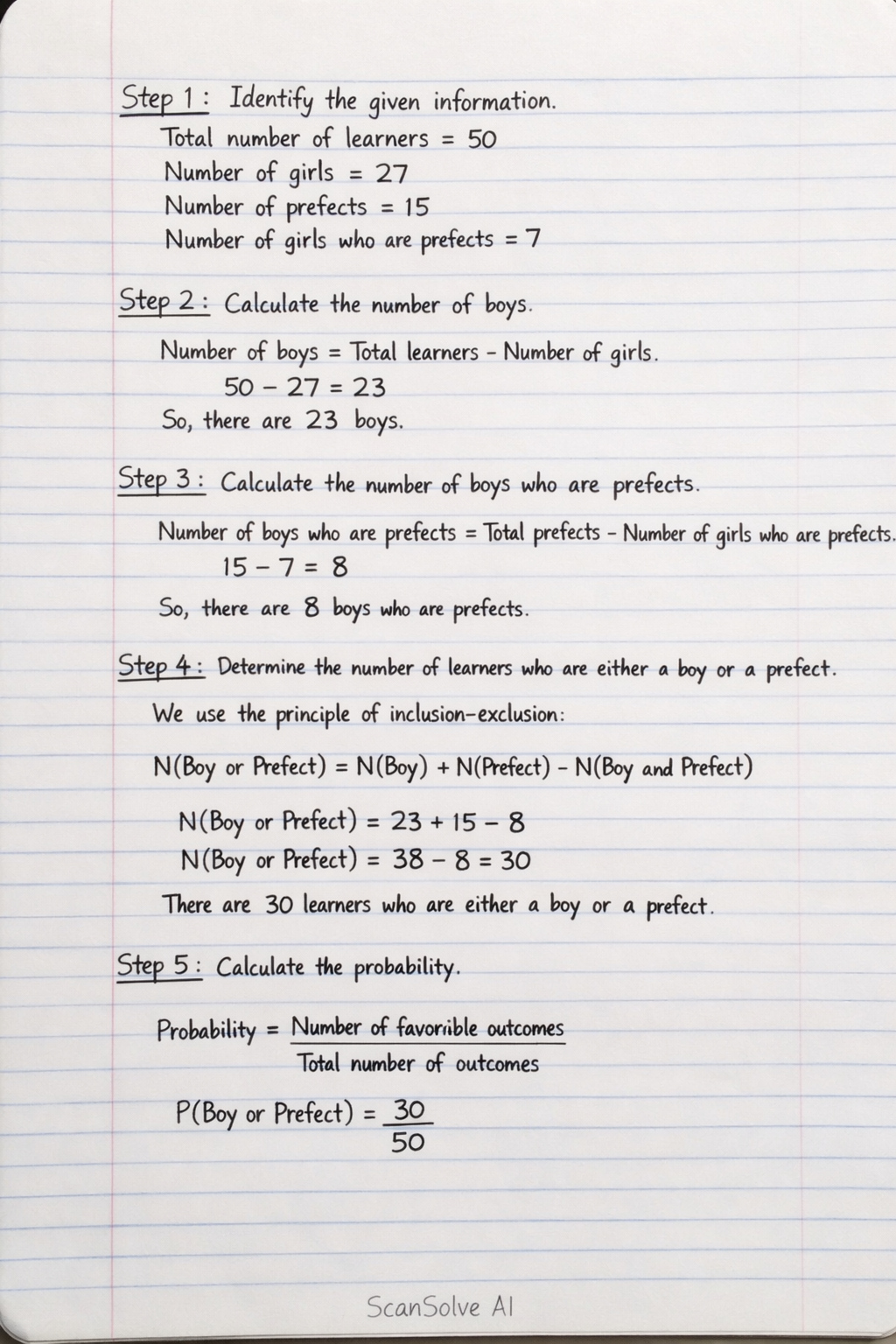 Handwritten step-by-step solution preview
