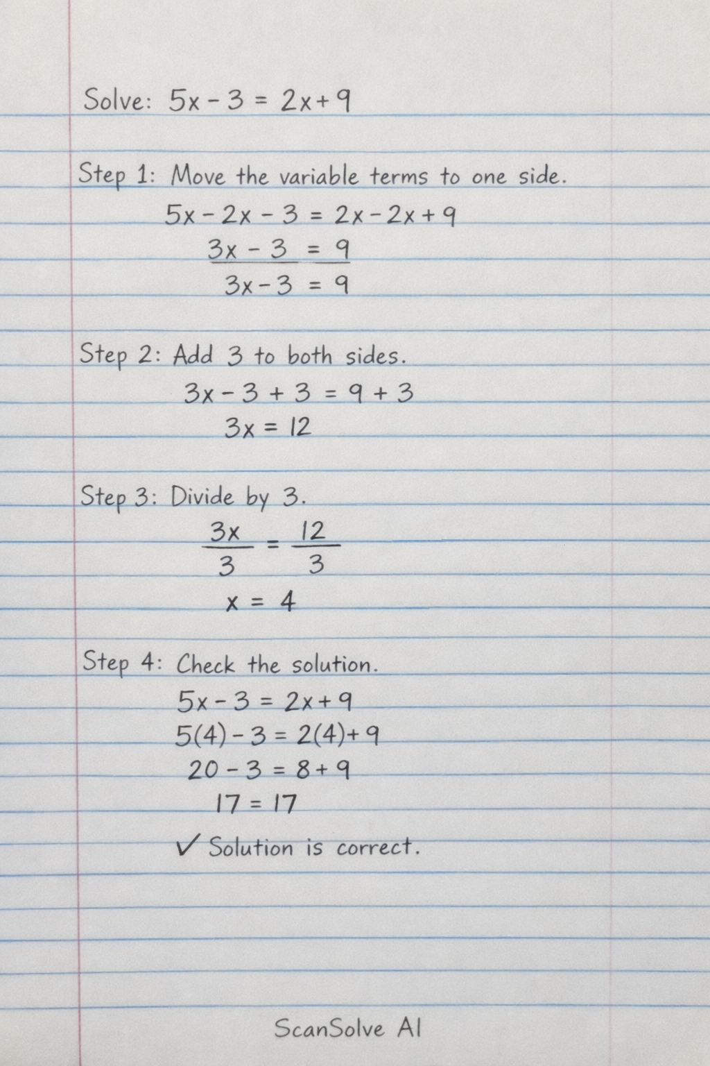 Handwritten step-by-step solution preview