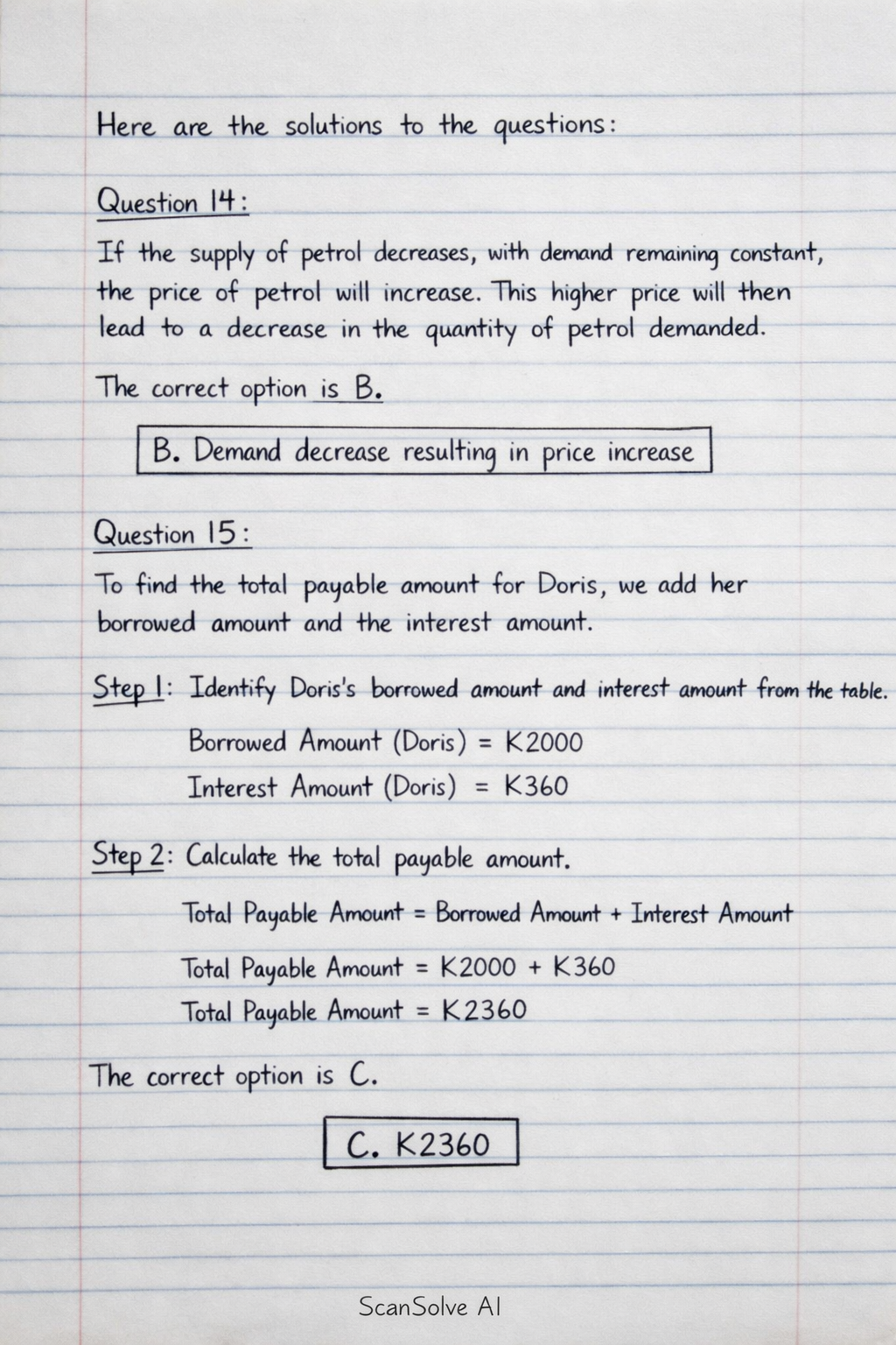 Handwritten step-by-step solution preview