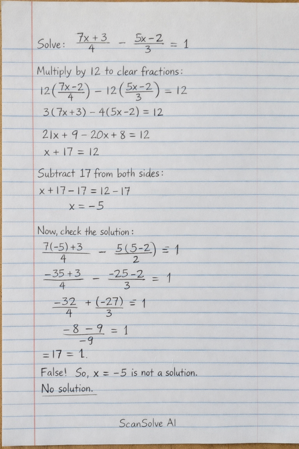 Handwritten step-by-step solution preview