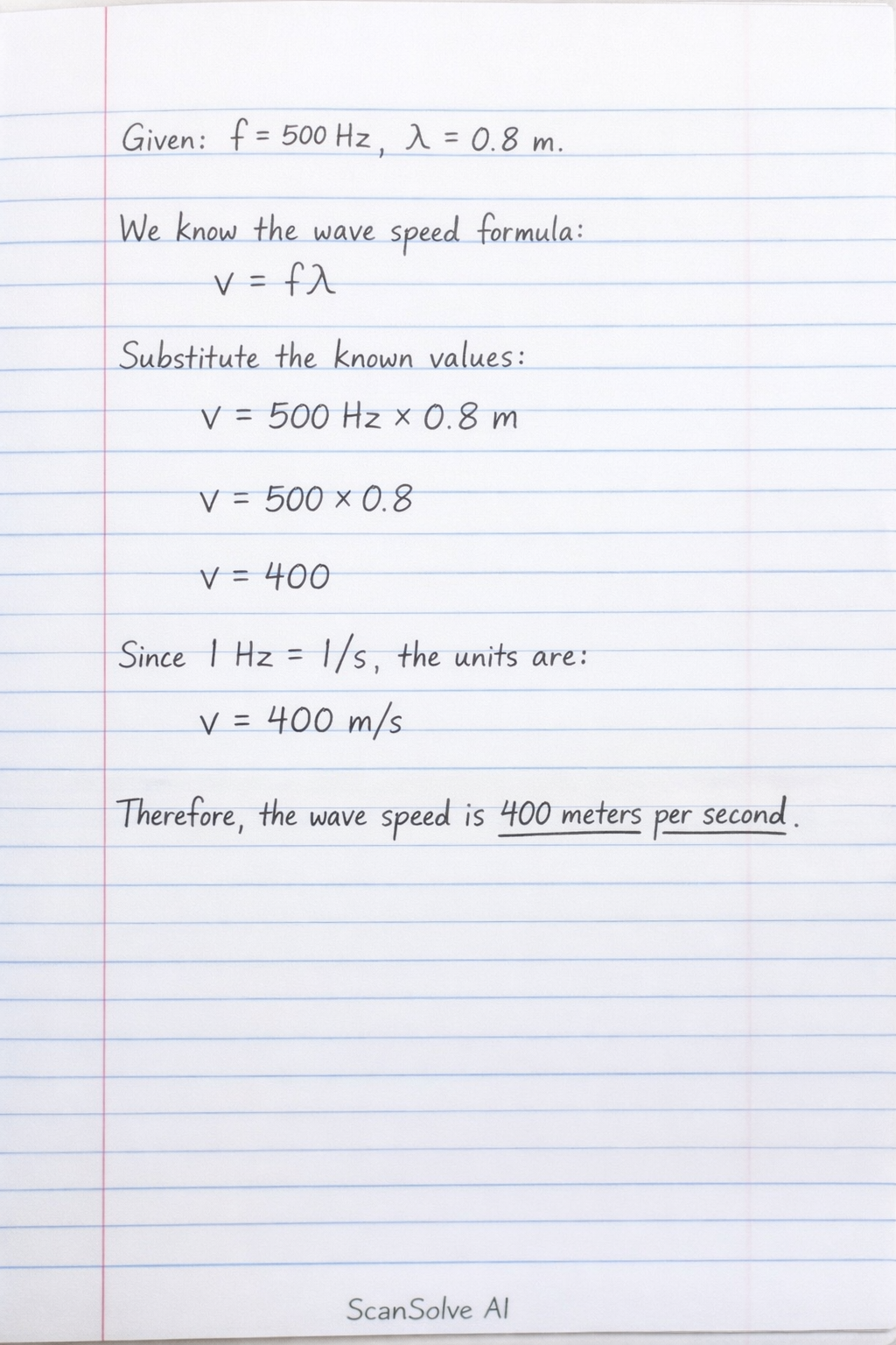 Handwritten step-by-step solution preview