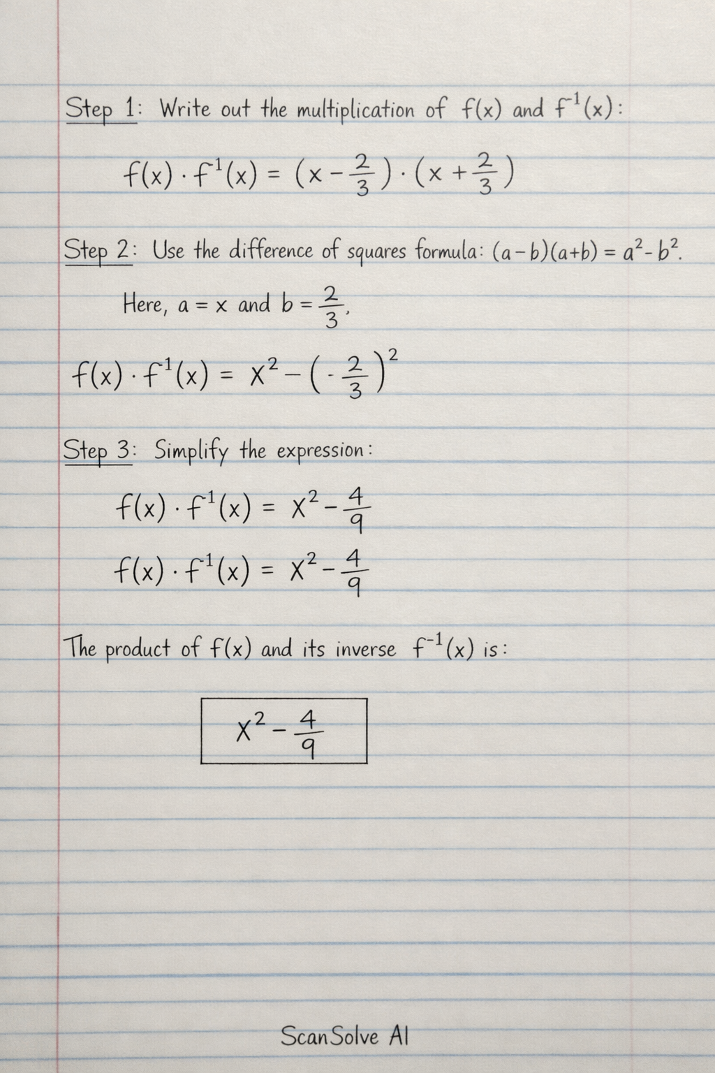 Handwritten step-by-step solution preview