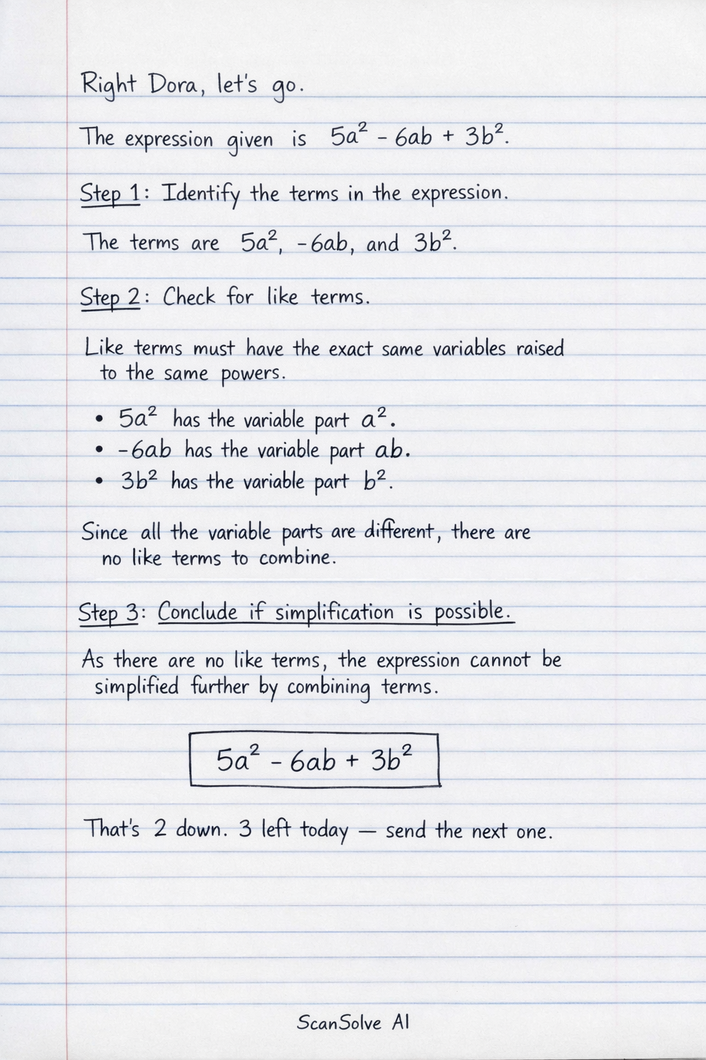 Handwritten step-by-step solution preview