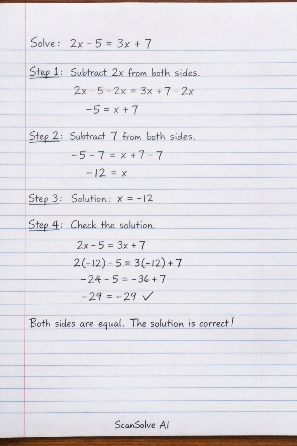 Handwritten step-by-step solution preview