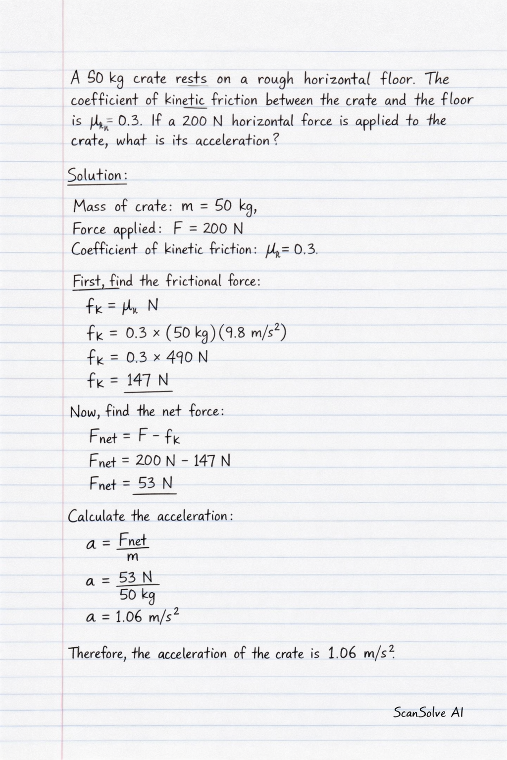 Handwritten step-by-step solution preview
