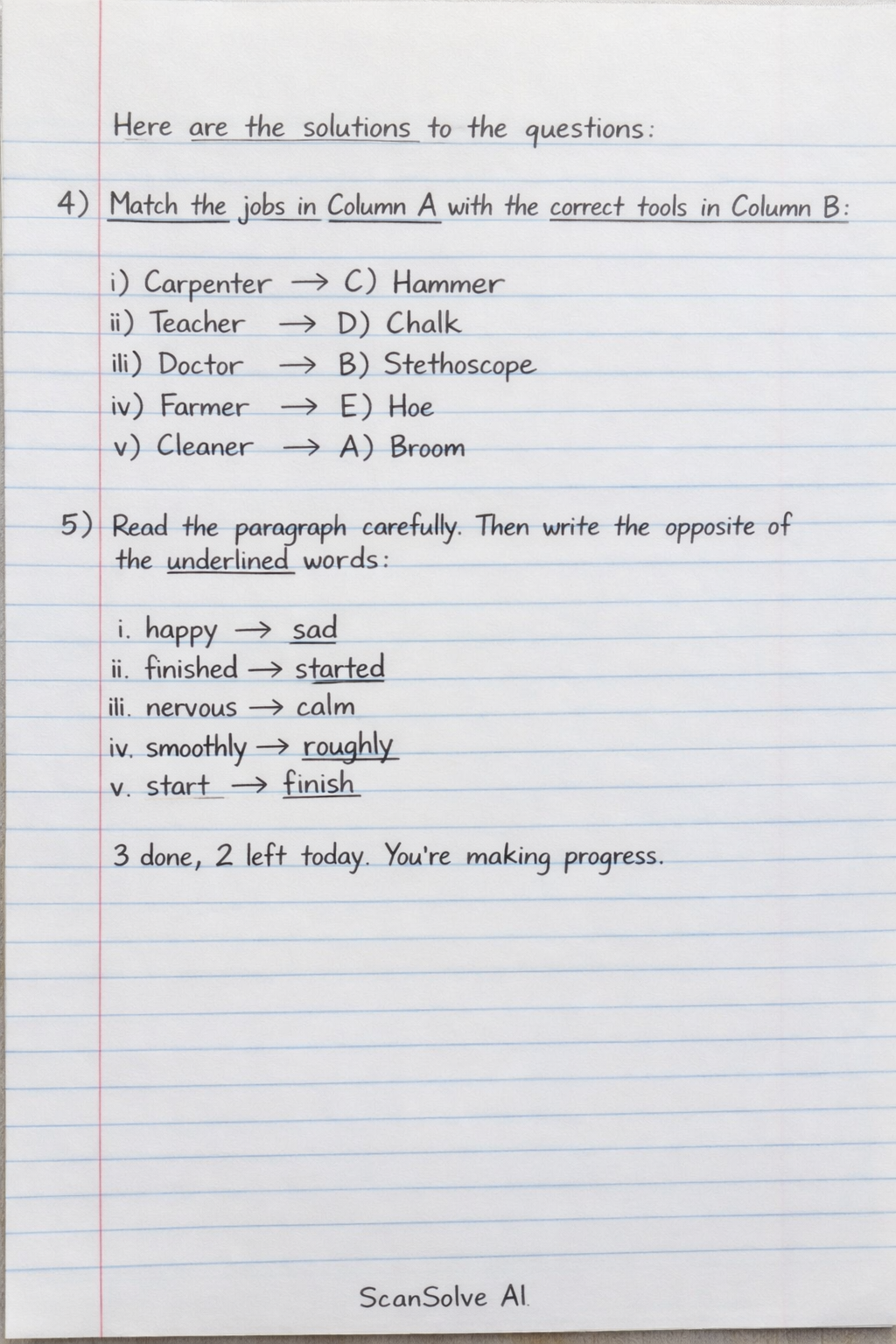 Handwritten step-by-step solution preview