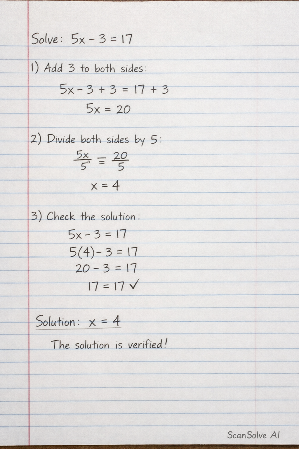 Handwritten step-by-step solution preview