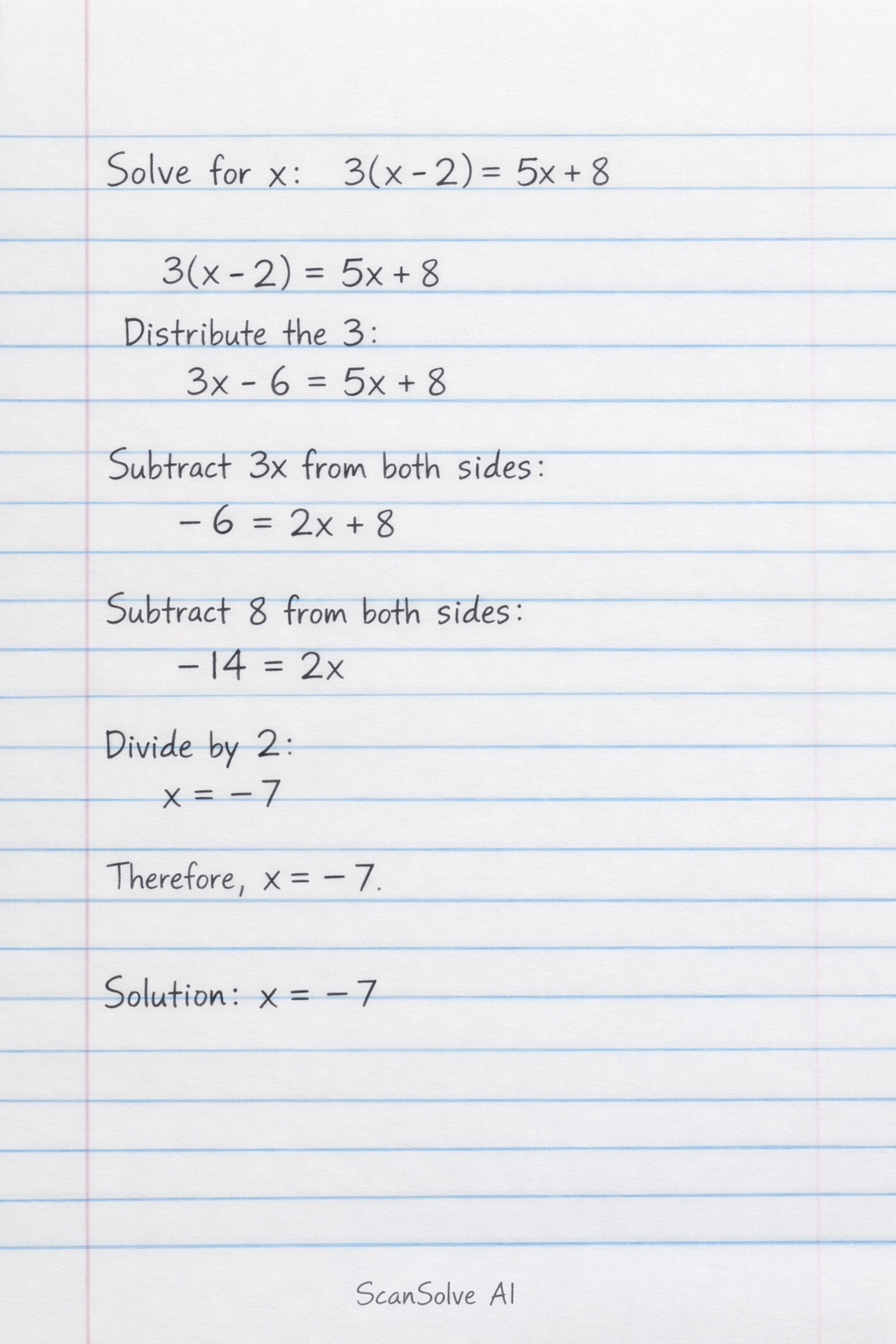 Handwritten step-by-step solution preview